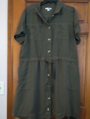 Sonoma Olive Green Utility Dress
